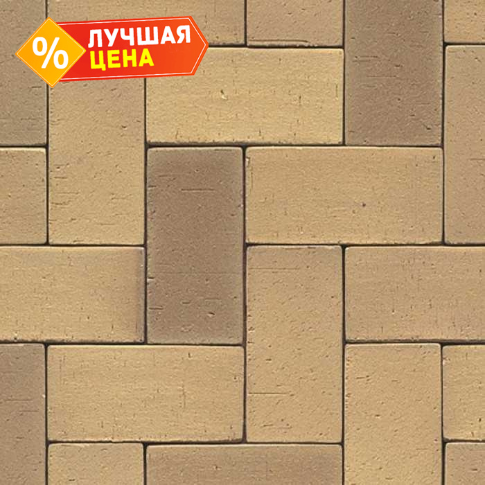 Клинкерная брусчатка Muhr №06 Hellbraun-bunt, 200x100x52 мм