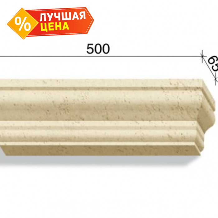 Угловой элемент для наличников и карнизов White Hills Тиволи 726-22, 500*65*130