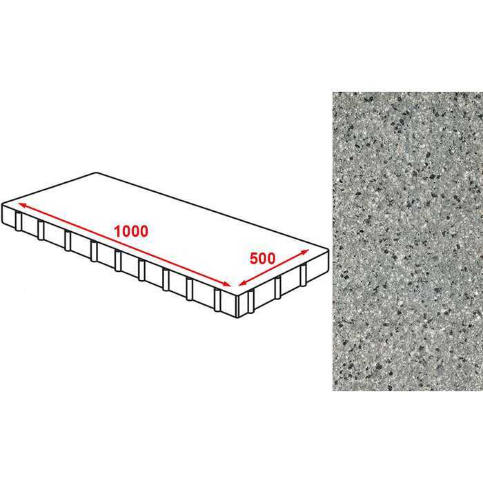Плита тротуарная Готика Granite FERRO, Белла Уайт, 1000x500x80 мм